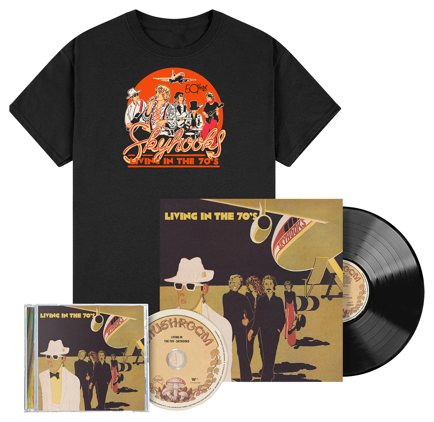 Skyhooks Living in the 70's T-Shirt Bundle